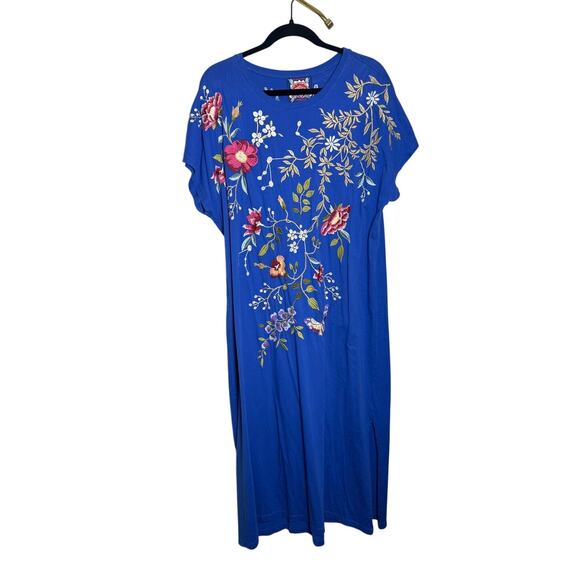 Johnny Was Osaka Relaxed Knit Dress with Embroidery Women’s Sz. L - Picture 2 of 5